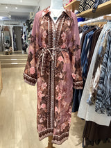 Nina Shirt Dress - Dark Scarf Print