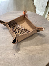 Leather Vide Poche/Tray Small - Geometrical Period
