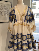 Milos Greek Cotton Tiered Dress