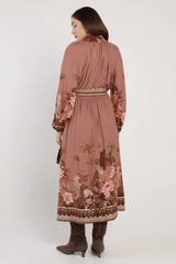 Nina Shirt Dress - Dark Scarf Print