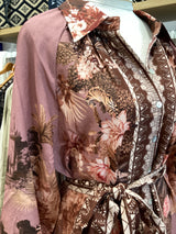 Nina Shirt Dress - Dark Scarf Print