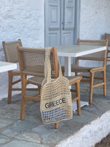 Greece Woven Bag - Cream or Sky Blue