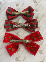 Hand Made Christmas Hair Bows