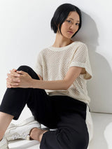 Two Way Zip Thru Knit - Oyster