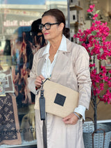 Amelia IV - Natural Weave Clutch