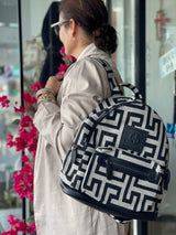 Achilea  Backpac - Black and Ecru Meander