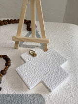 Yiayia white cross plaque