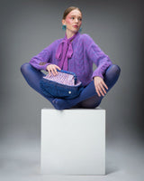 Miss Polyplexi Lilac Button Front Cardigan