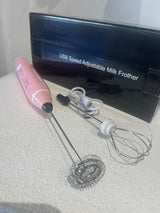 USB Portable Milk Frappe Frother - PINK