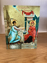 Visit of Archangel to Mother Mary Icon