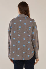 Athena Shirt - Mythology Stripe Print