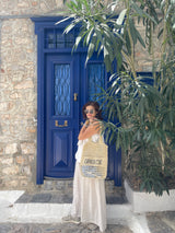 Greece Woven Bag - Cream or Sky Blue