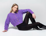 Miss Polyplexi Lilac Button Front Cardigan