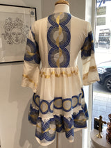 Milos Greek Cotton Tiered Dress