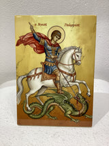 Marble icon - Saint George Άγιος Γεωργος