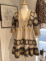 Perissa Greek Cotton Tiered Dress