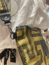 KIRKI #IV Handbag - Greek key - Gold and Black