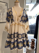 Milos Greek Cotton Tiered Dress