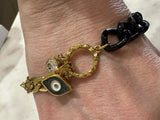 Misirlou Link Bracelet - Black & Gold