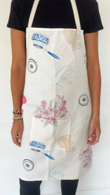 Greek Print Apron