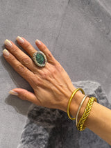 Hara Karamichali Anyolite Medium Stone Ring -Silver