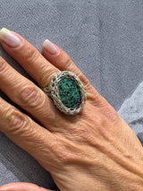 Hara Karamichali Anyolite Medium Stone Ring -Silver