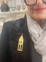 Brass Church Brooch Pin #1