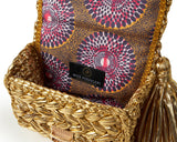 Seville Metallic Gold Crochet Crossbody Bag
