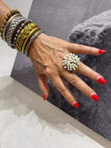 Hara Karamichali Hand Crochet Disc Ring