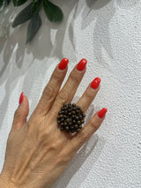 Hara Karamichali Hand Crochet Disc Ring