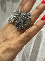 Hara Karamichali Hand Crochet Disc Ring