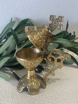 Thimiato - Small Brass Orthodox Design