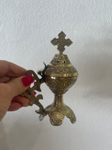 Thimiato - Small Brass Orthodox Design
