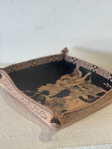 Greek Leather Vide Poche/Tray Large - The Abduction of the Daughters of Leucippus