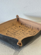 Greek Leather Vide Poche/Tray Large - Genealogical Tree of Gods