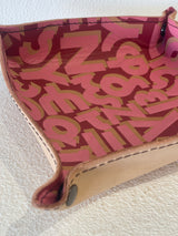 Greek Leather Vide Poche/Tray Large - Greek Alphabet