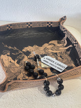 Greek Leather Vide Poche/Tray Large - The Abduction of the Daughters of Leucippus