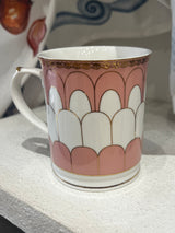 Mug - Scallop Pink & White Design