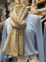 Polka Scarf - Dusty Pink or Taupe