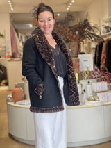 Katerina Faux Fur Reversible Jacket - Leopard