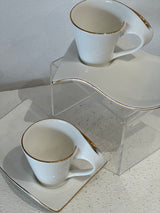 Porcelain Teacup & Saucer Set of 2