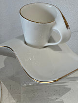 Porcelain Teacup & Saucer Set of 2