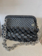 Miss Polyplexi -Naomi Multicolour - Grey Crochet Shoulder Bag