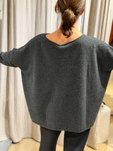 Olivia Pure Lambswool Jumper - Charcoal