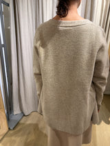Patou Pure Lambswool Cardigan - Oatmeal