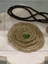 Hara Karamichali Small Gold Brooch with Green Agate