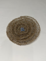 Hara Karamichali Large Silver Brooch with Light Blue Agate