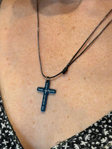 Adjustable Metal Cross Necklace