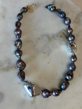 Black Freshwater Pearl Designer Necklace