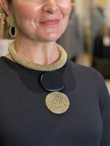 HELEN OF TROY GOLD AND BLACK NECKLACE BY HARA KARAMICHALI